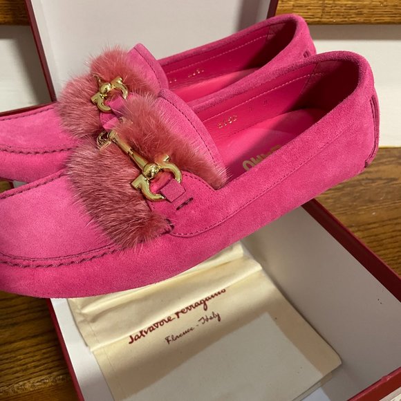 【Ferragamo】 Foxy Fur Loafer Opera Pink - Picture 3 of 6